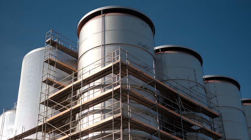Large stainless steel tanks